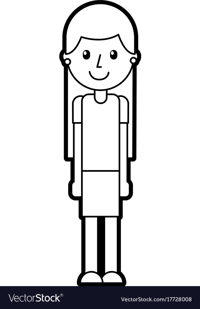 Cartoon girl teacher professional character Vector Image