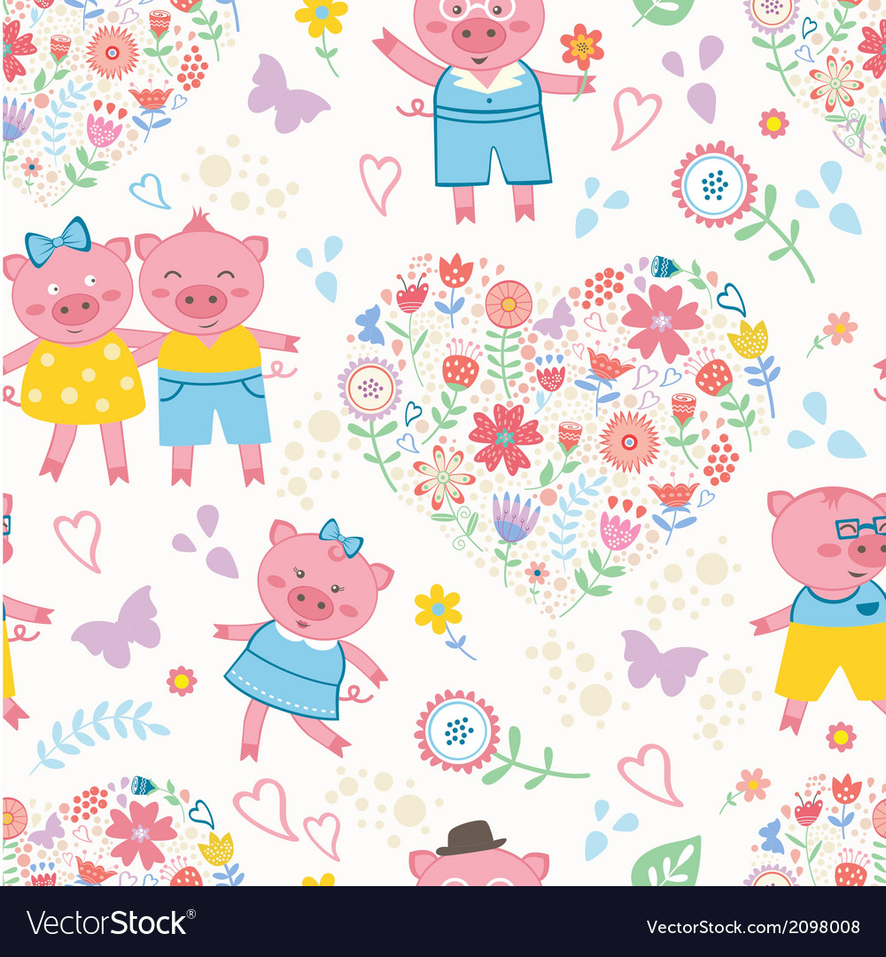 Charming Pig Pattern