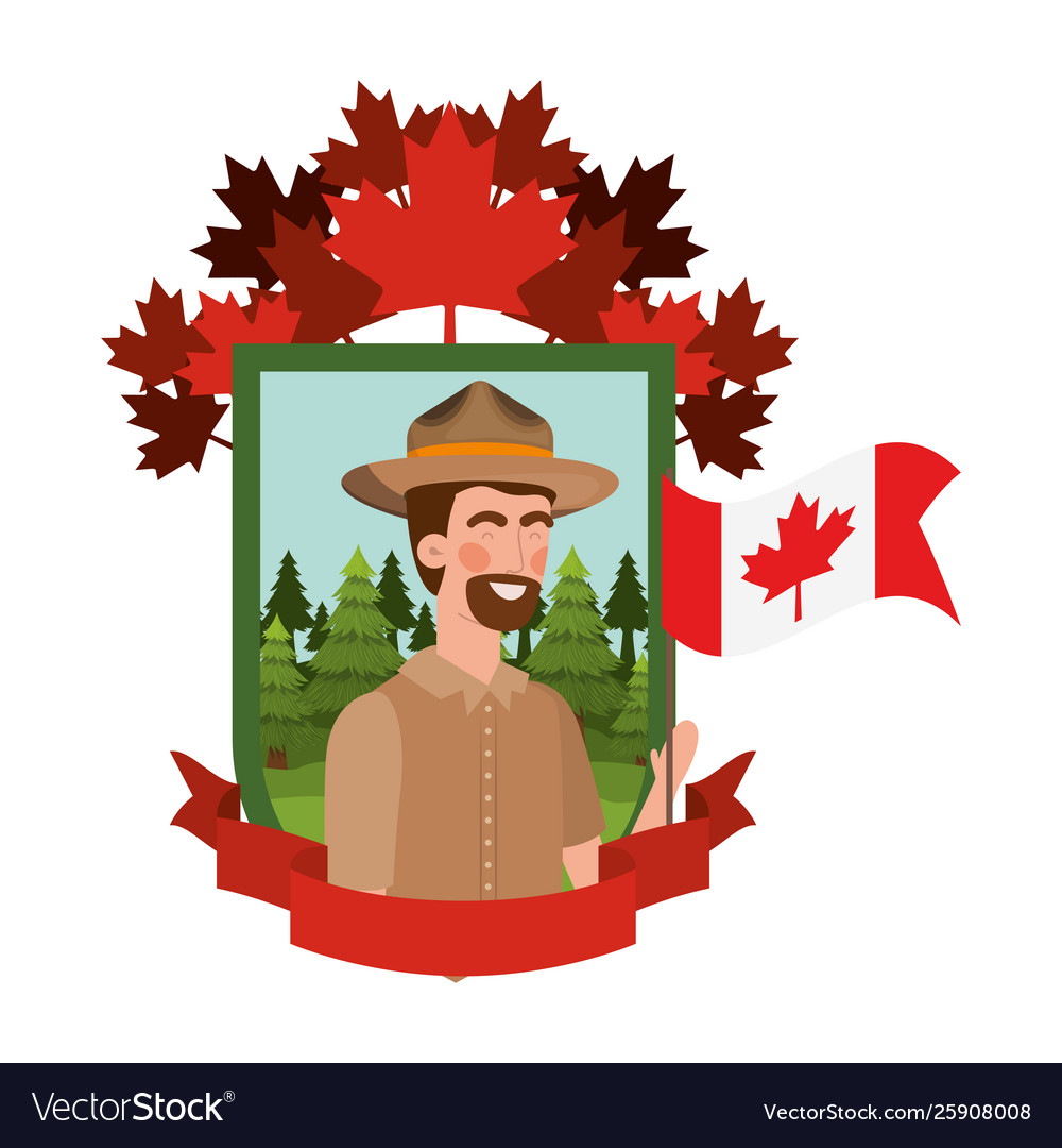 Forest Ranger Man Cartoon Design