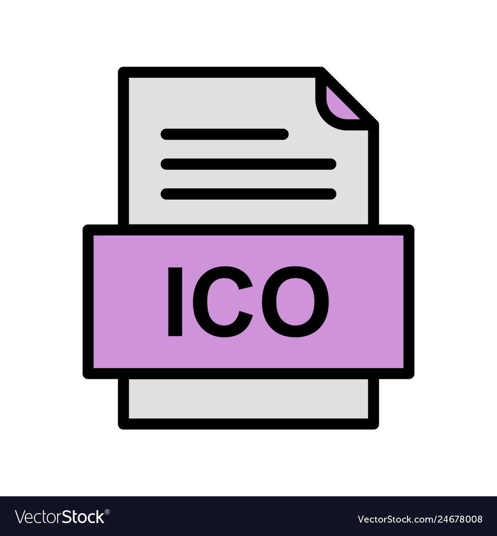 Ico File Document Icon Royalty Free Vector Image