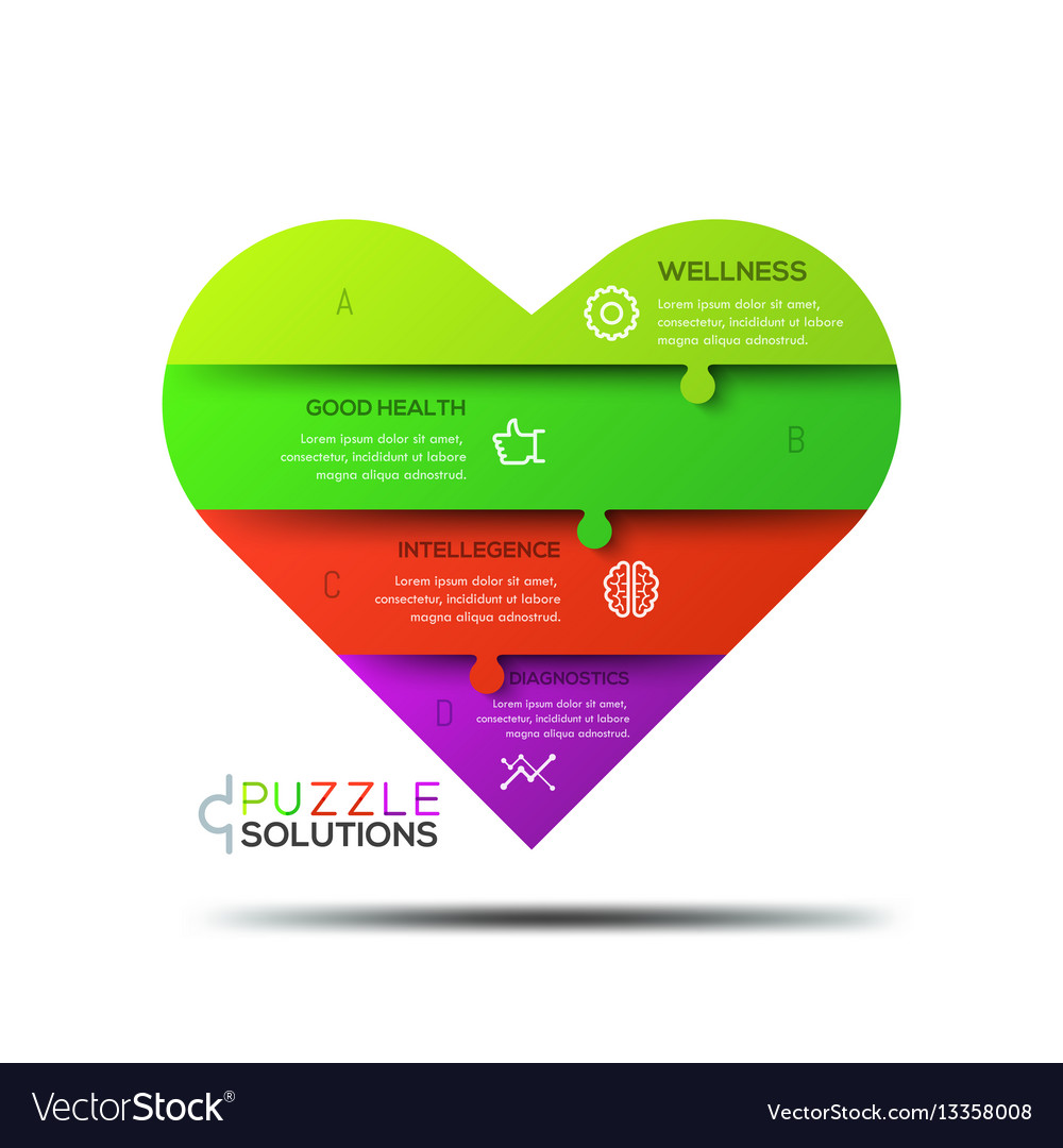 modern infographic design template jigsaw puzzle vector image jigsaw puzzle design template
