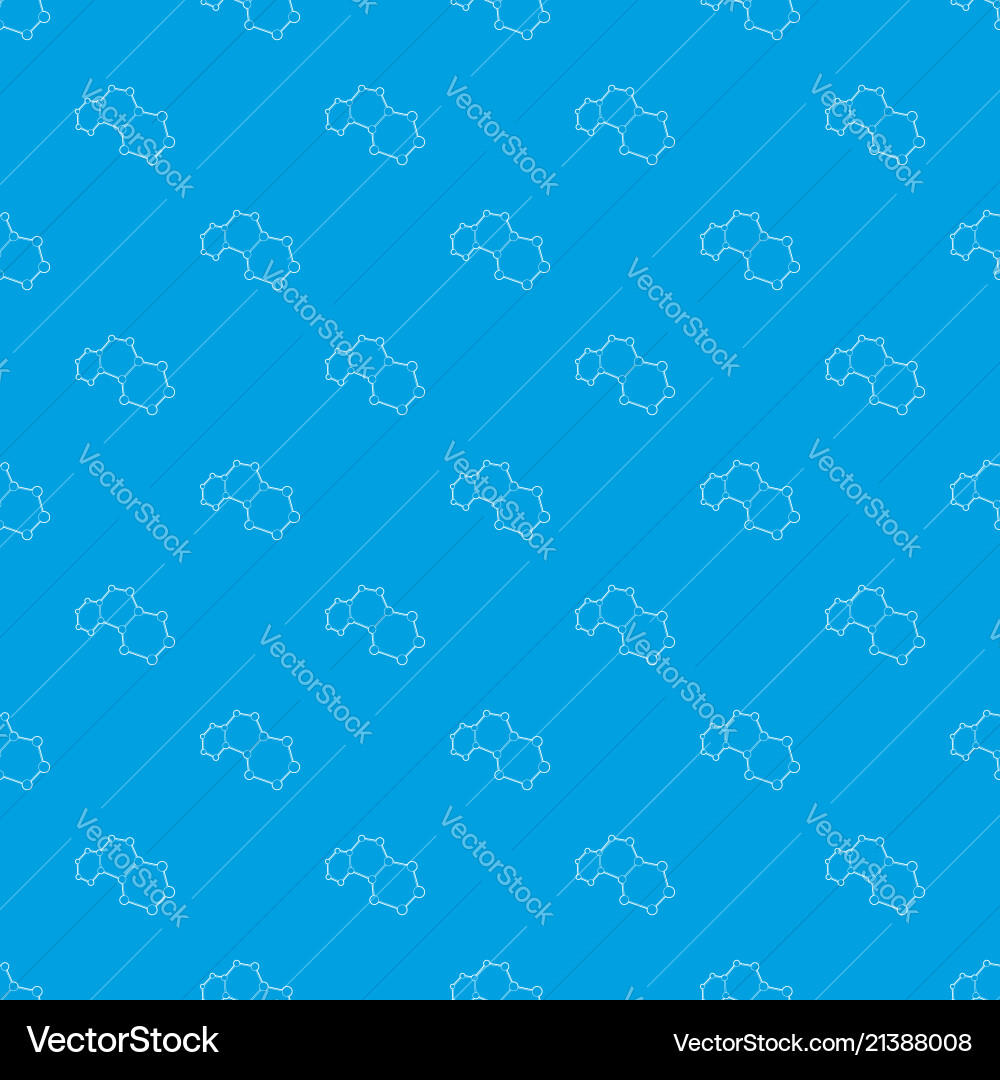 Molecules pattern seamless blue Royalty Free Vector Image