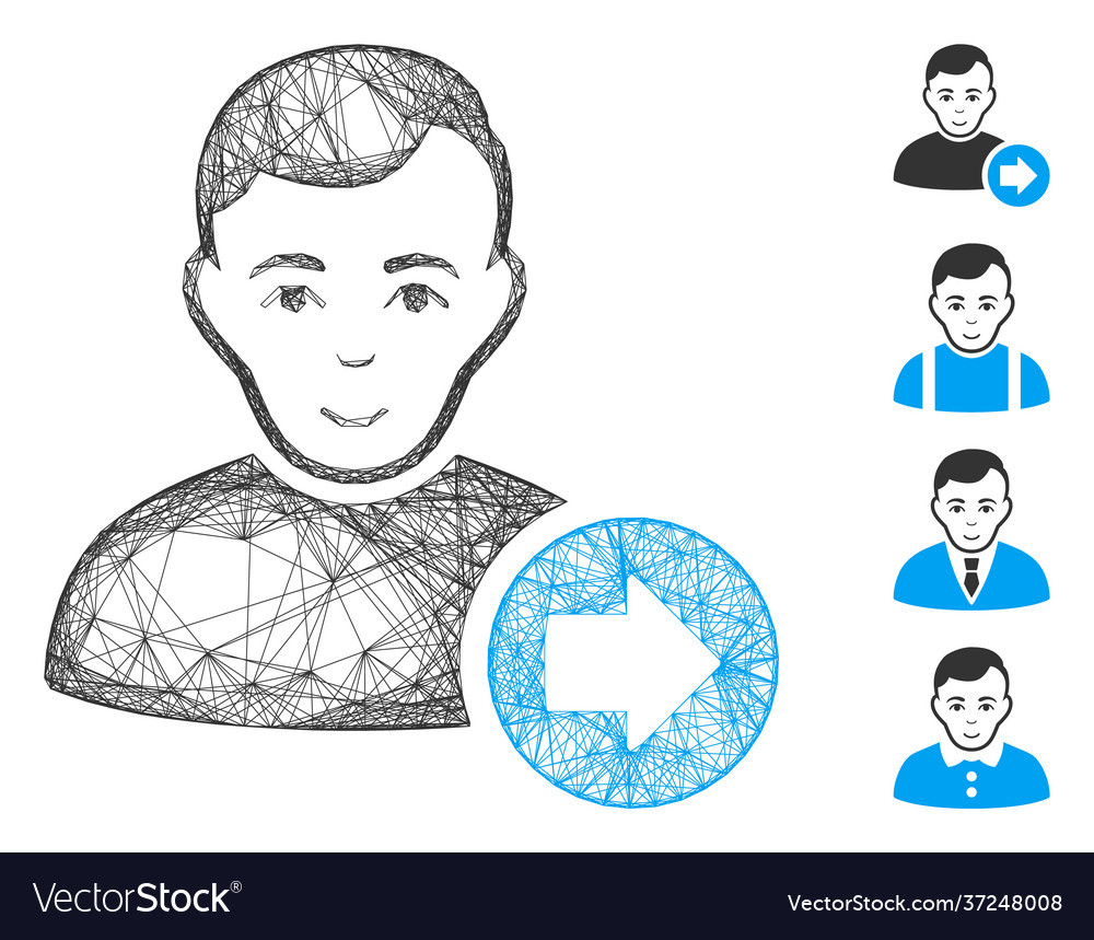 Net following user mesh vector image Net following user mesh