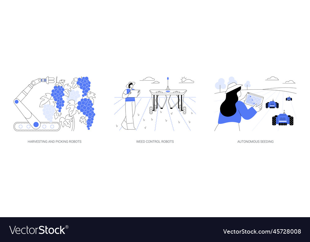 Robotic applications abstract concept vector image Robotic applications abstract concept
