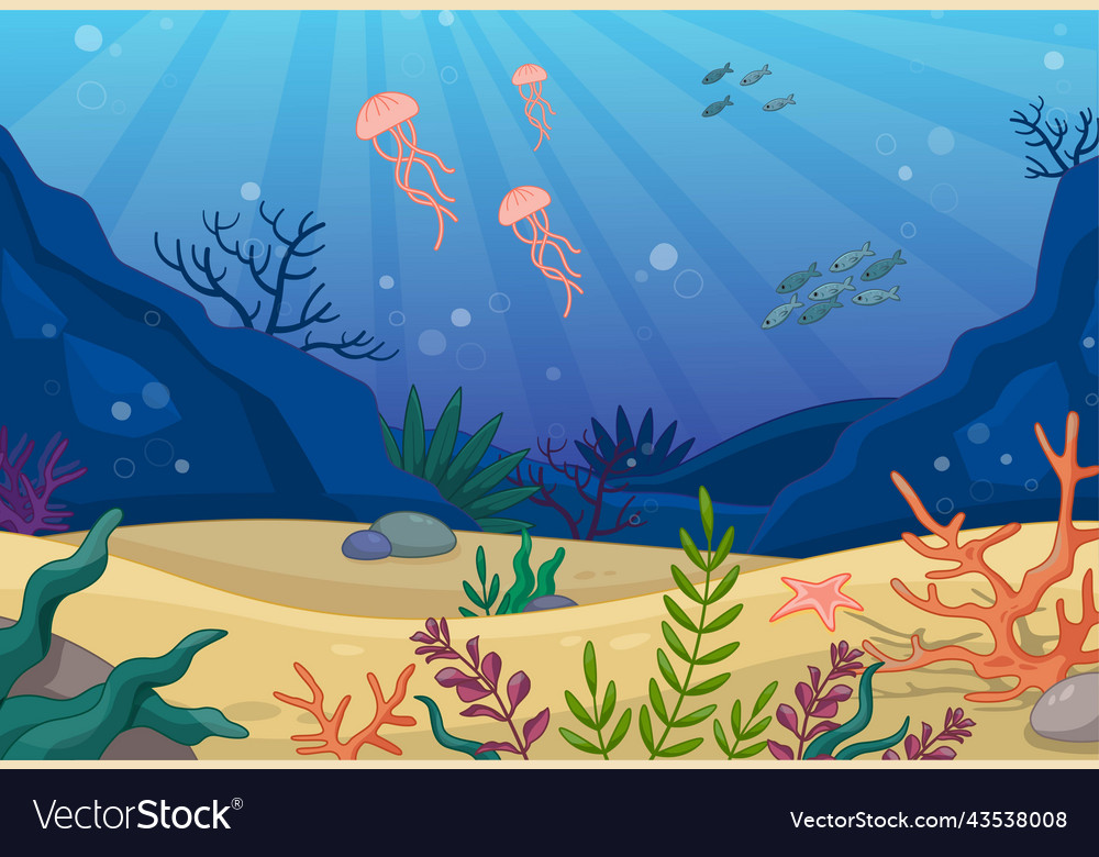 Sea life concept Royalty Free Vector Image - VectorStock