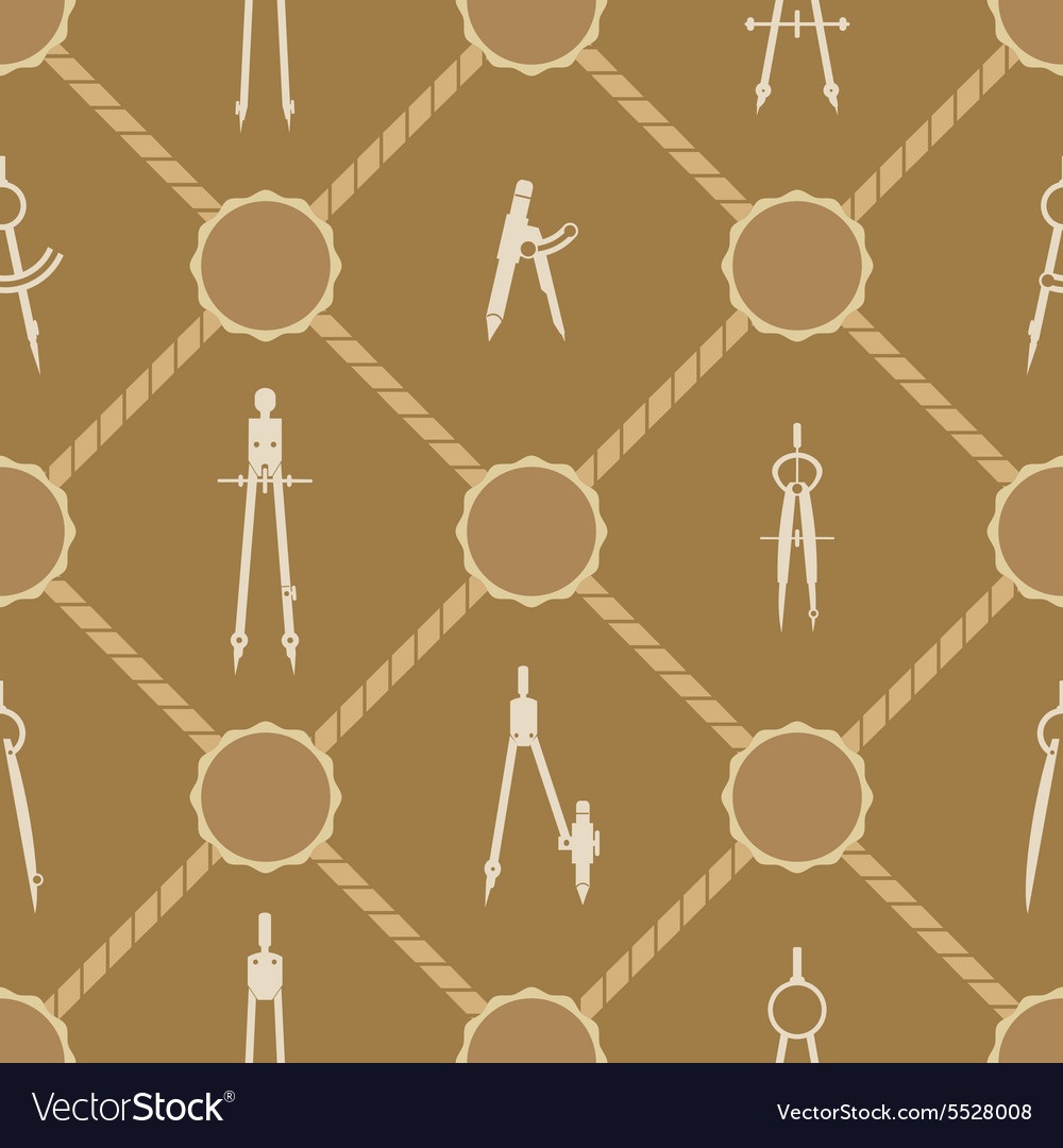 Seamless background with different compasses