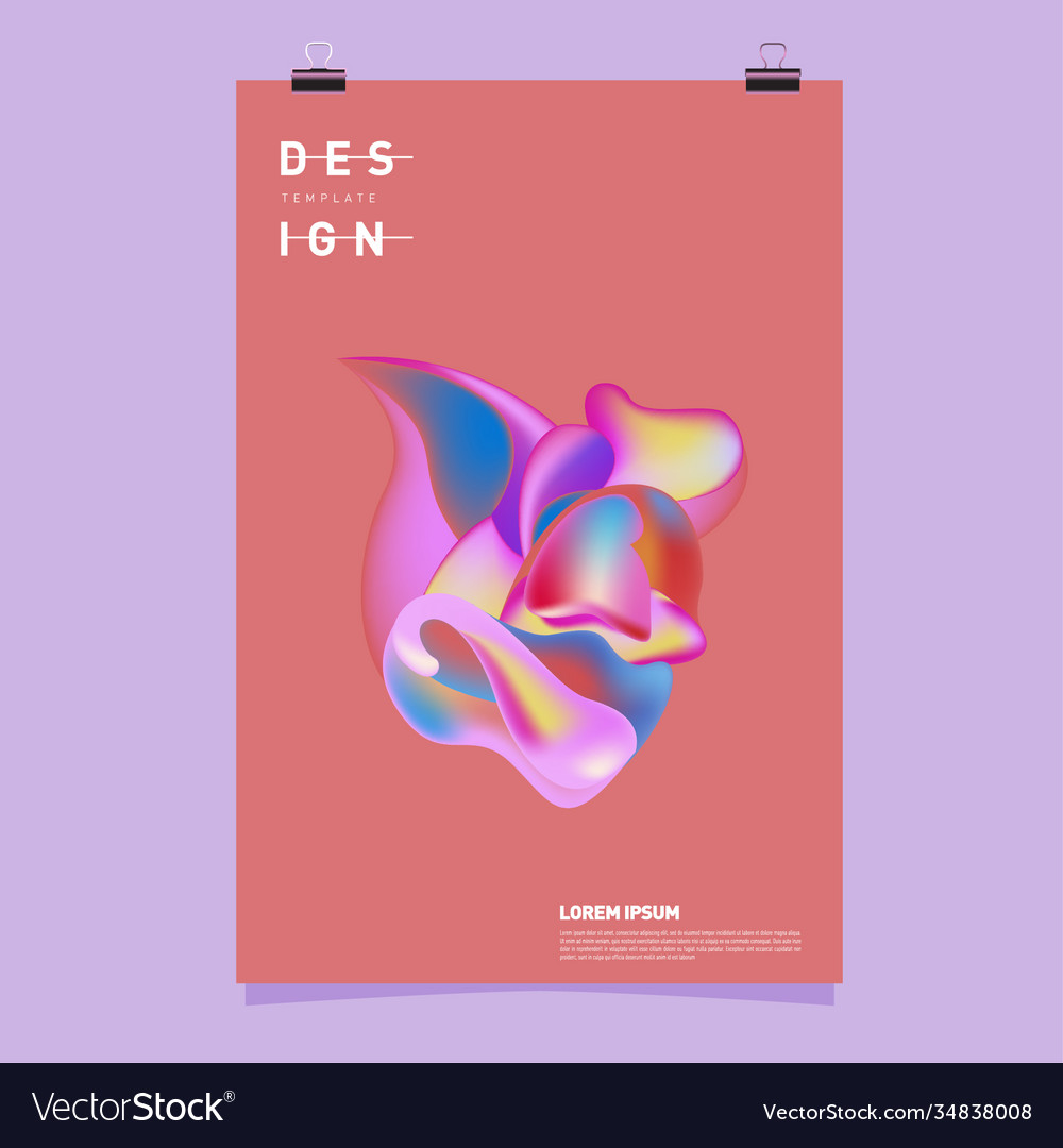 Simple abstract colorful fluid background