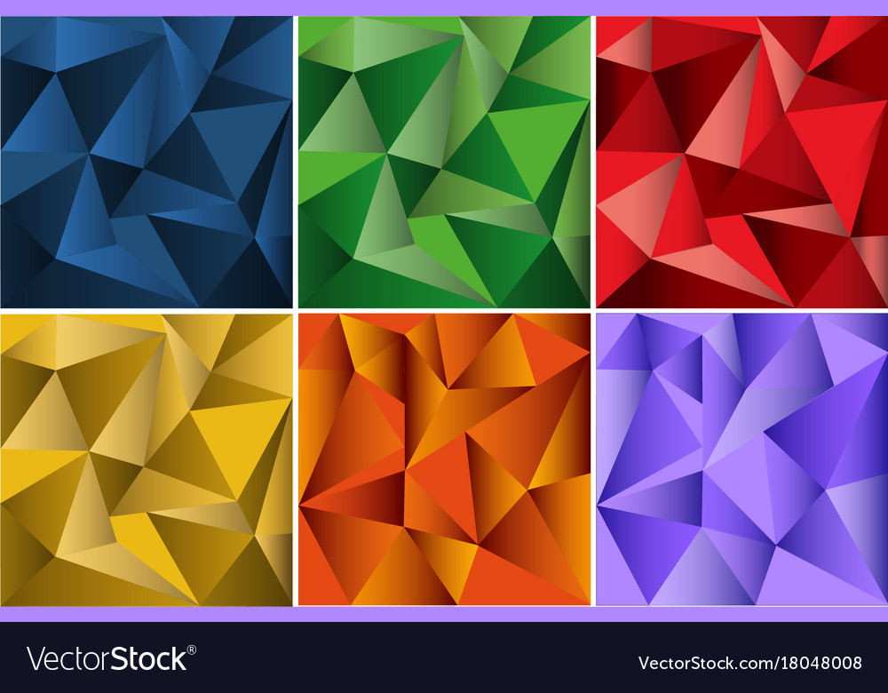 Six seamless background design with triangle