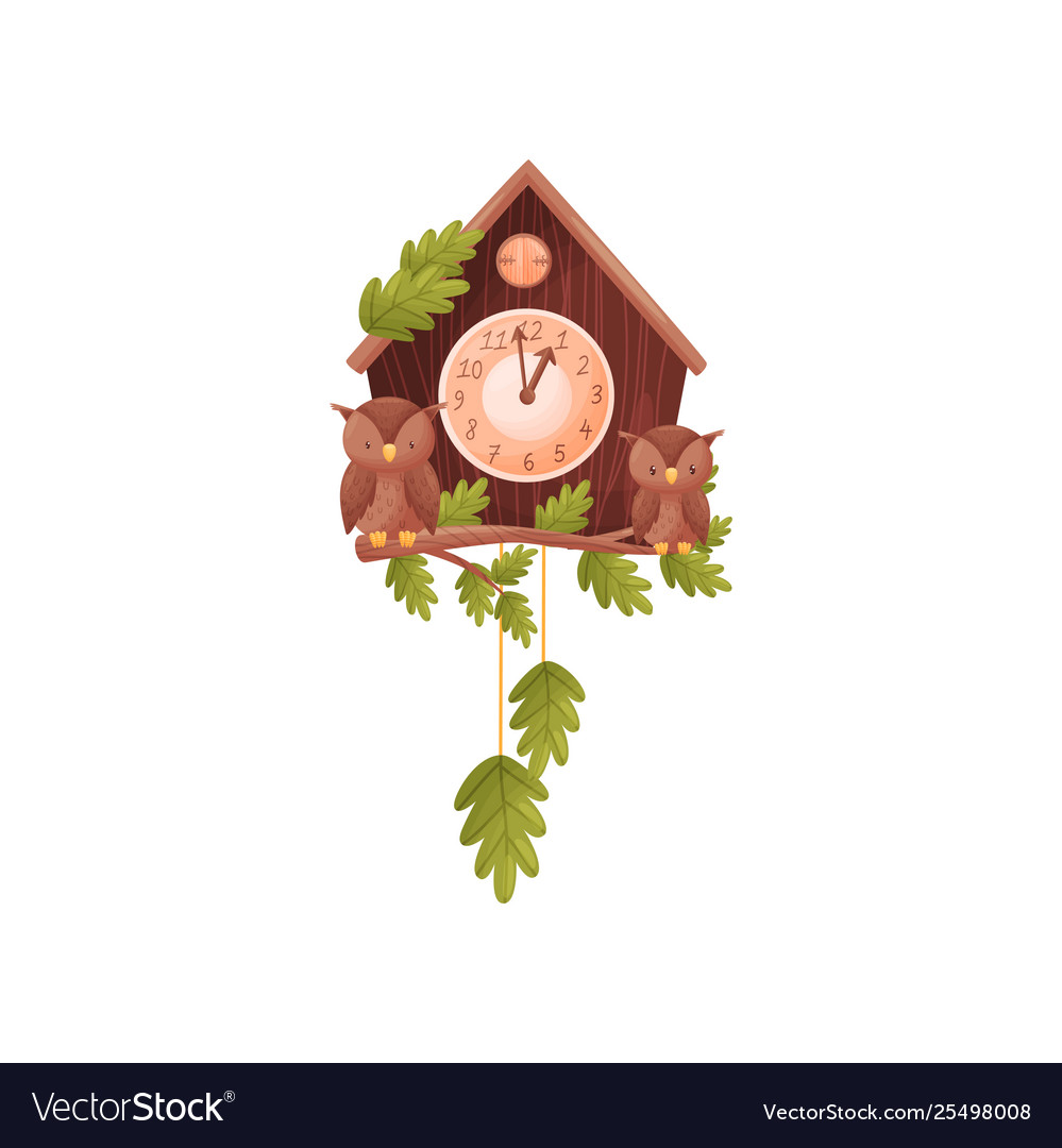 Wall Clock In Shape A House Two Owls Are - Owl Shaped Wall Clocks Wall Clock In Shape A House Two Owls Are - Owl Shaped Wall Clocks