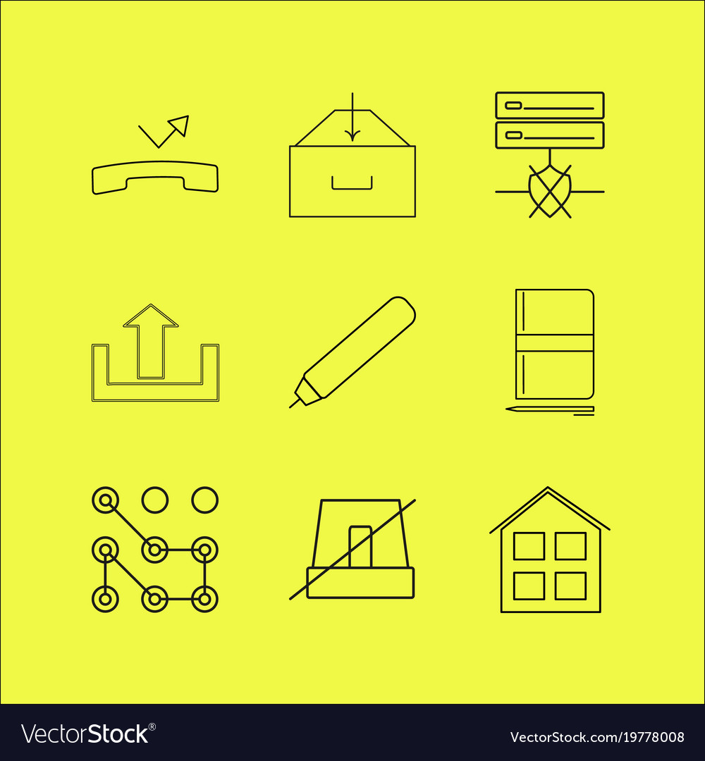 Web linear icon set simple outline icons