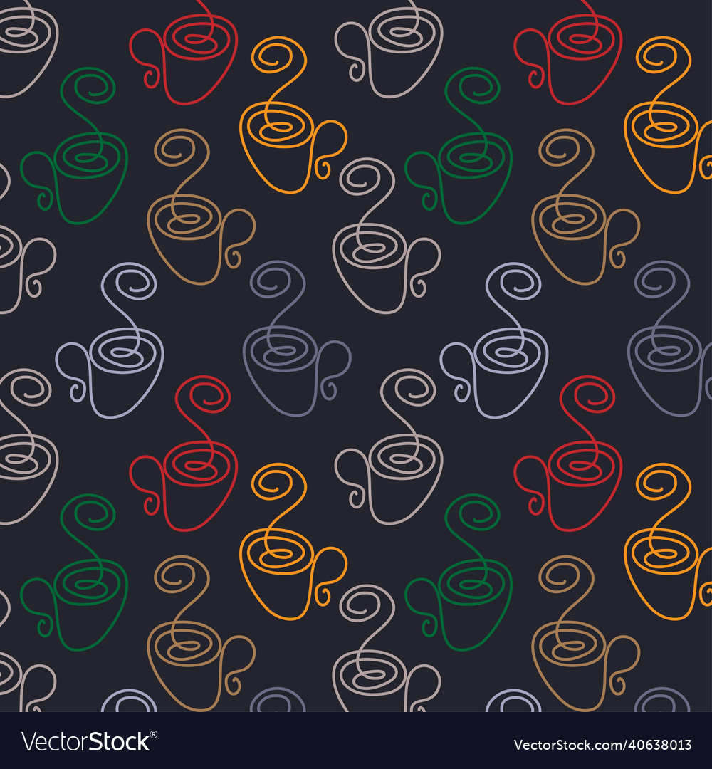 Colorful abstract seamless pattern of multicolored