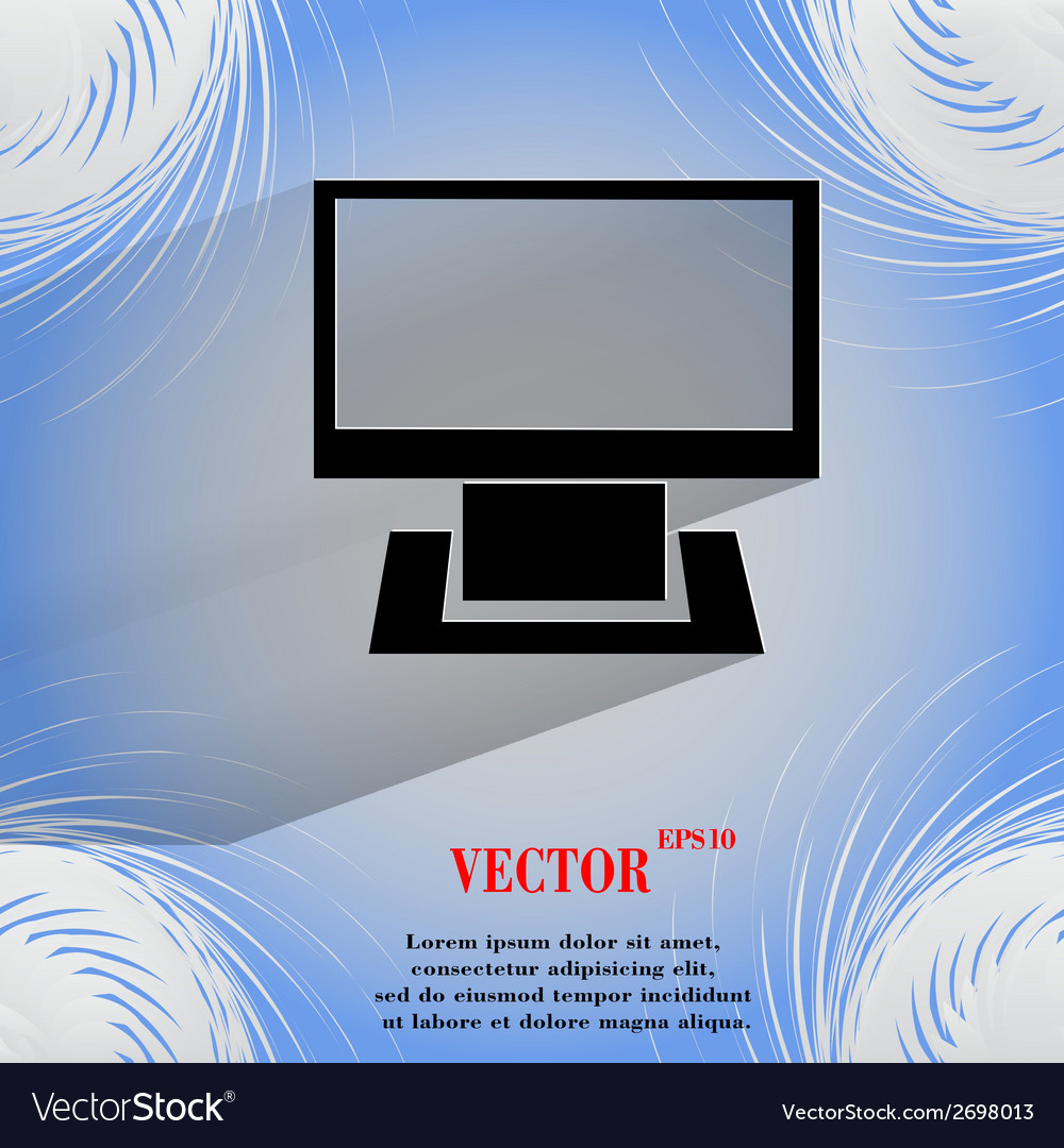 Computer flat modern web button