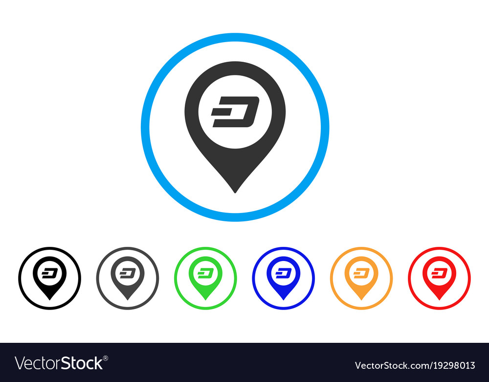 Dash map pointer rounded icon