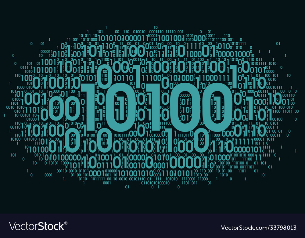 Digital binary background information cloud Vector Image Digital binary background information cloud