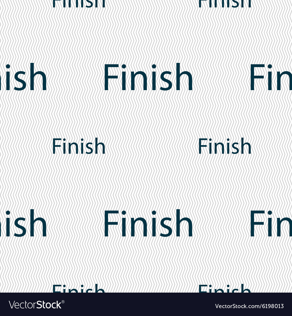 Finish sign icon power button seamless pattern