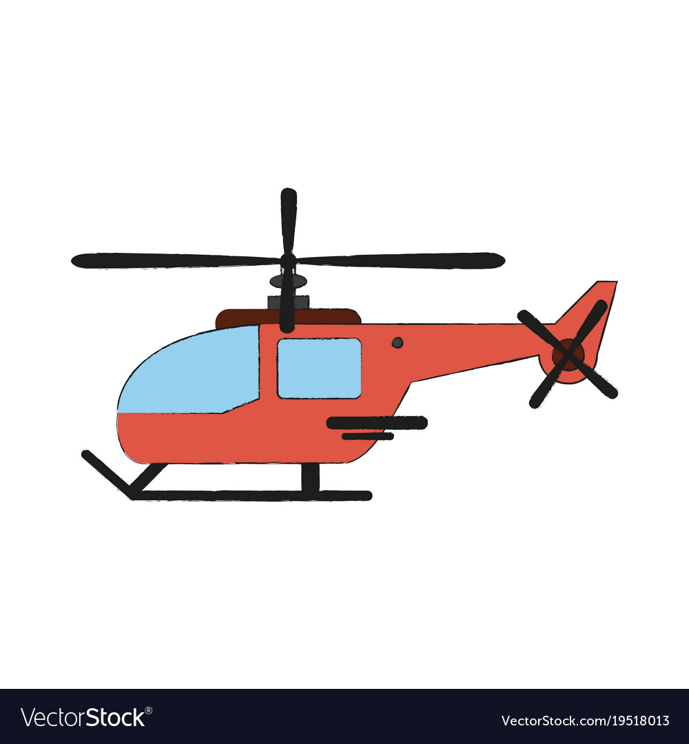 Helicopter aircraft symbol Royalty Free Vector Image