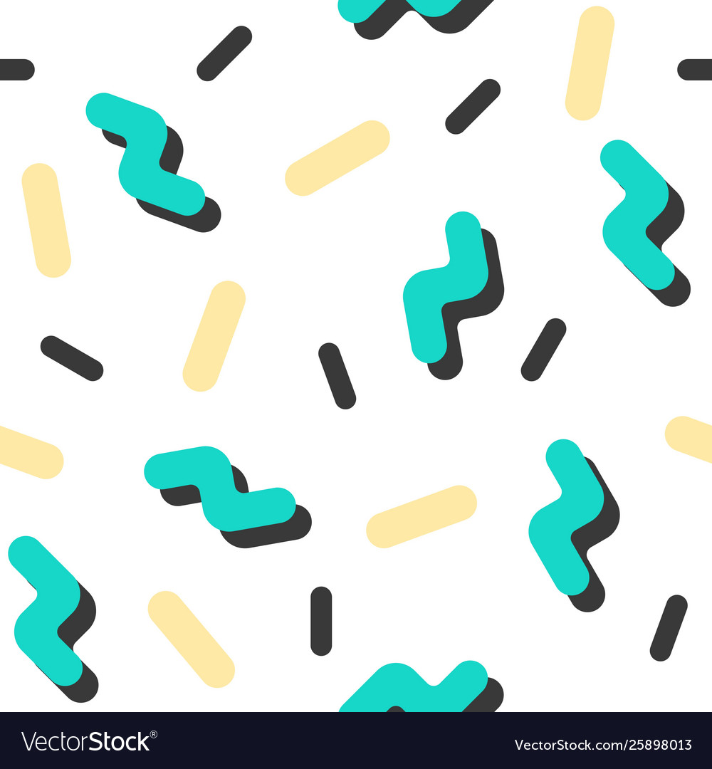 Memphis seamless pattern with geometric element
