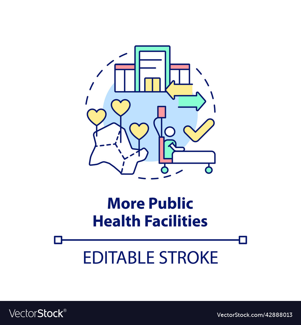 More public health facilities concept icon Vector Image