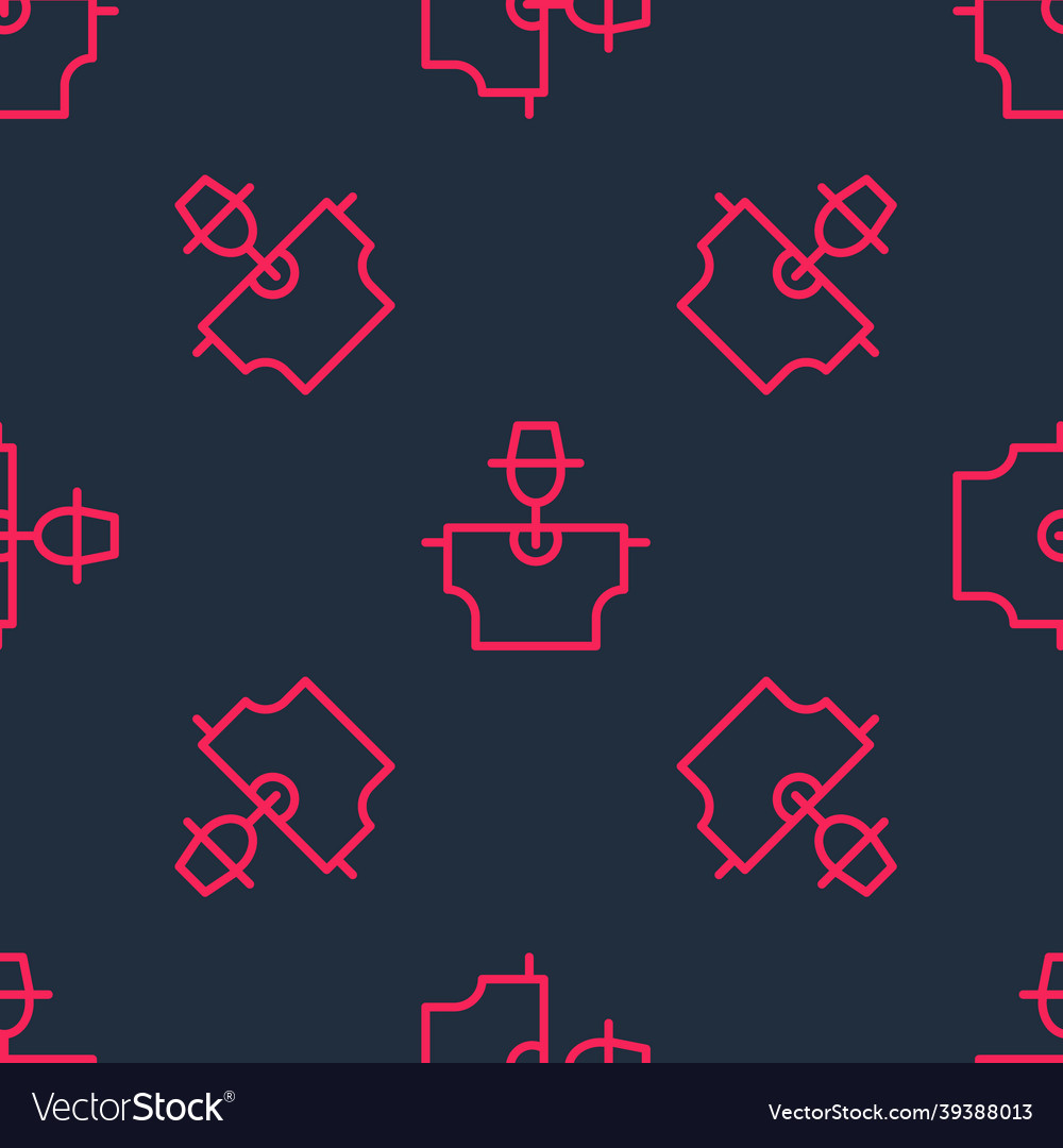 Red line scarecrow icon isolated seamless pattern Vector Image Red line scarecrow icon isolated seamless pattern