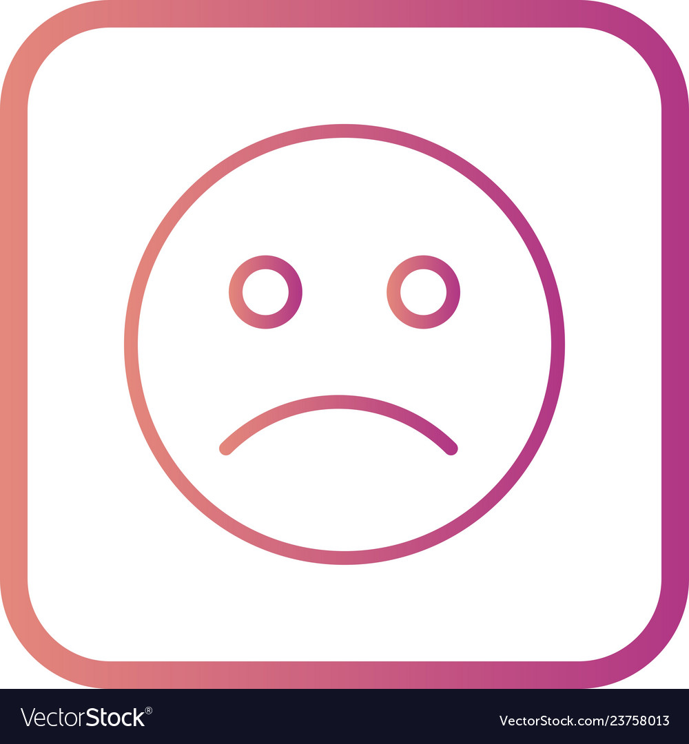 Sad emoticon icon Royalty Free Vector Image - VectorStock