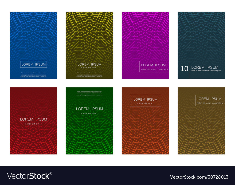 Set abstract background design templates vector image Set abstract background design templates