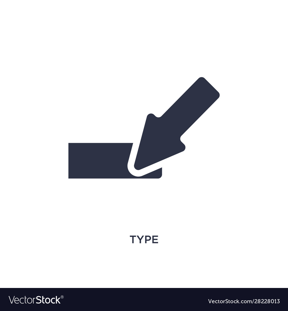 Type icon on white background simple element from vector image Type icon on white background simple element from