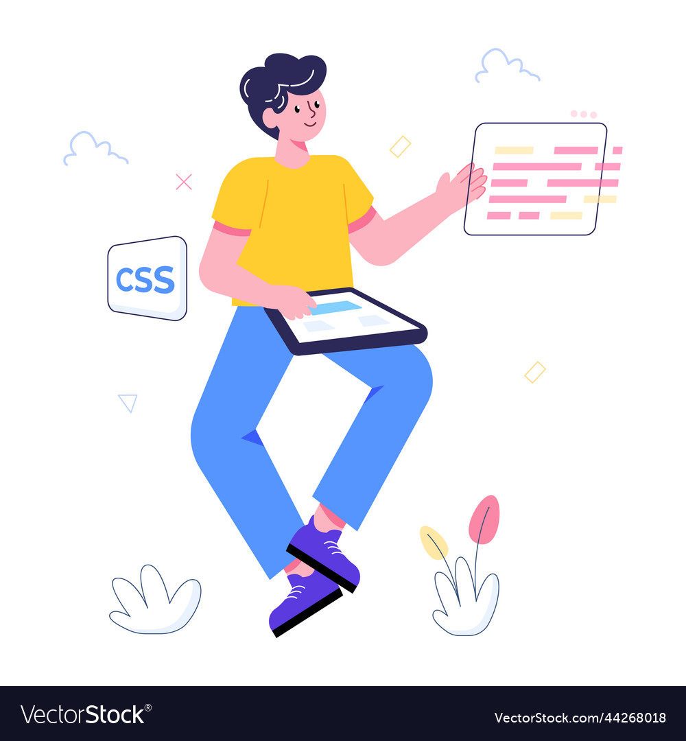 A character based flat of css