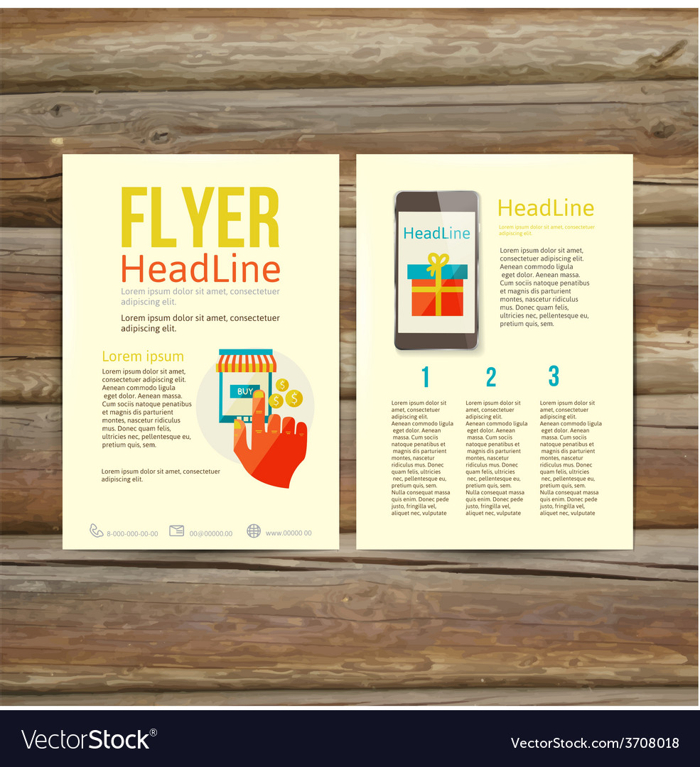 abstract brochure flyer design online payment vector image