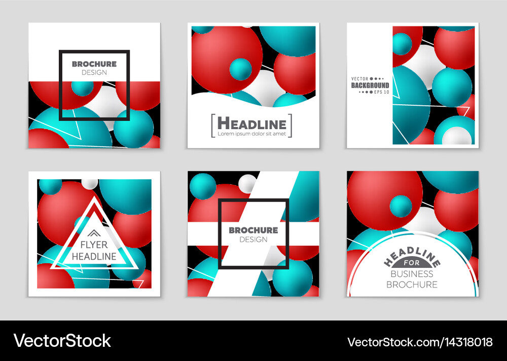 Abstract layout background set for art Royalty Free Vector