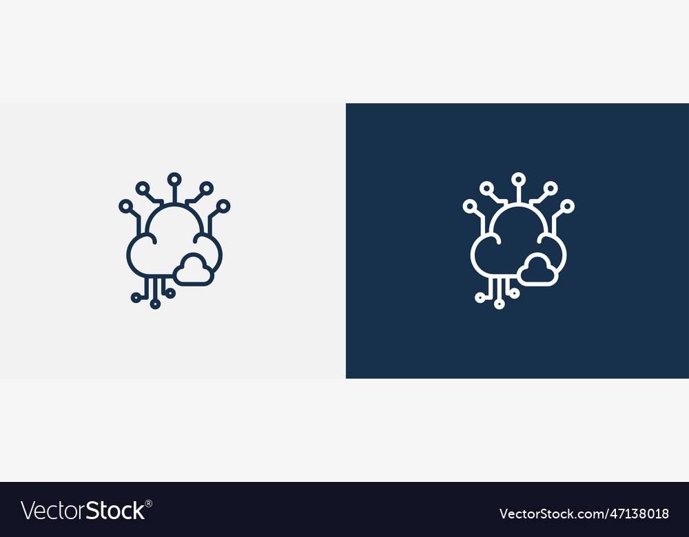 Big data icon outline from vector image Big data icon outline from