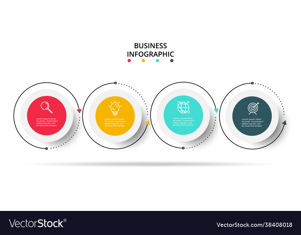 Business data visualization process chart Vector Image