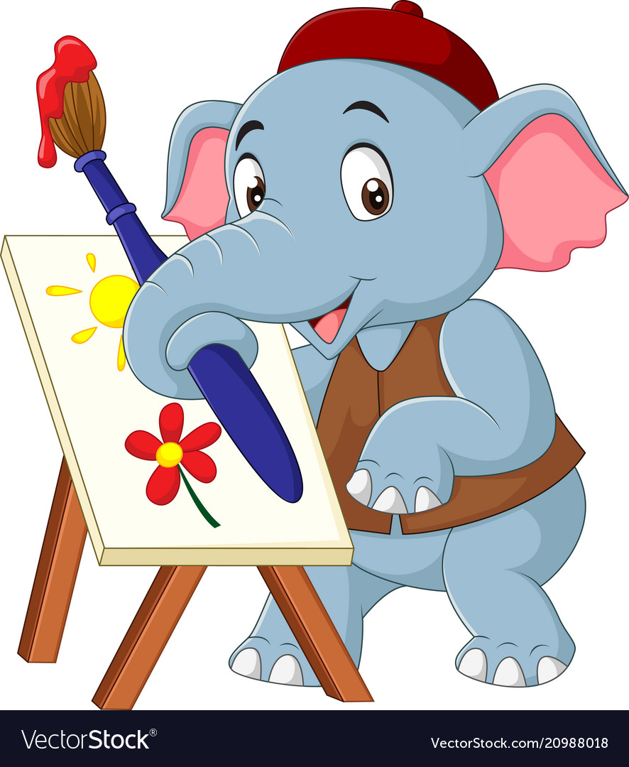 Cute Cartoon Kawaii Baby Elephant Watercolor Illustration Stock Vector -  Illustration of flower, baby: 275770390