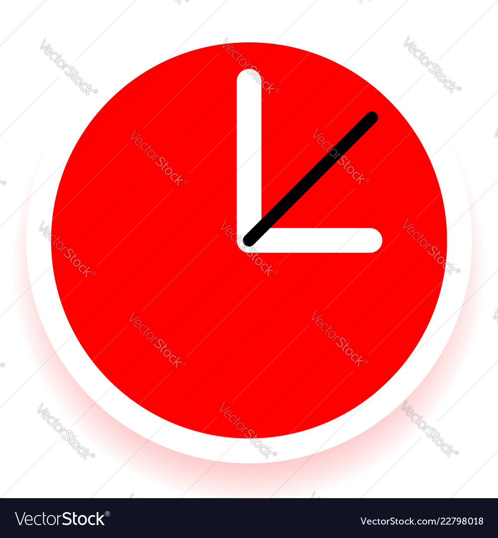 Clock graphics icon editable Royalty Free Vector Image