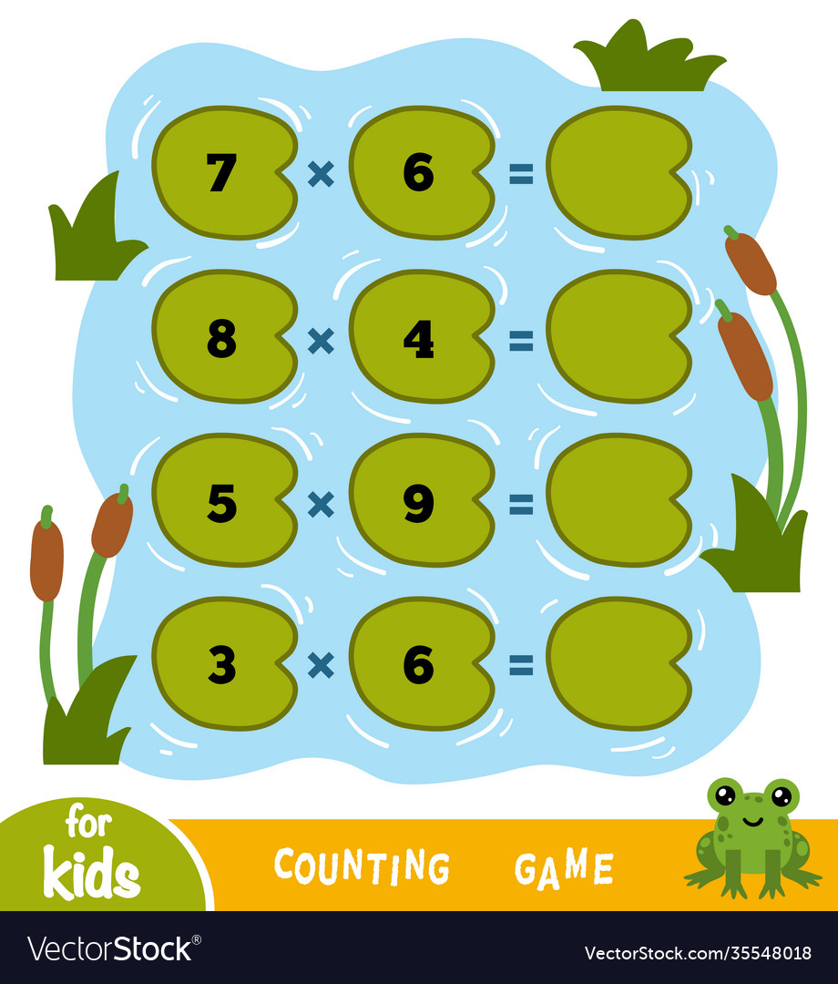 Counting game for children count numbers vector image Counting game for children count numbers