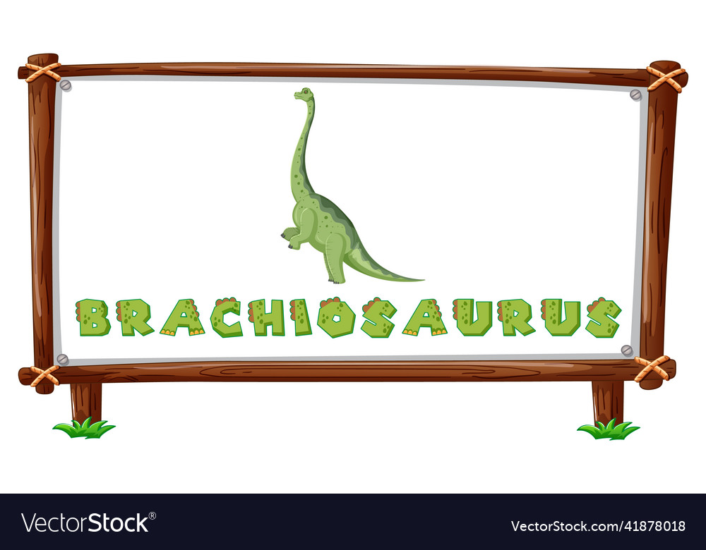 Frame template with dinosaurs and text