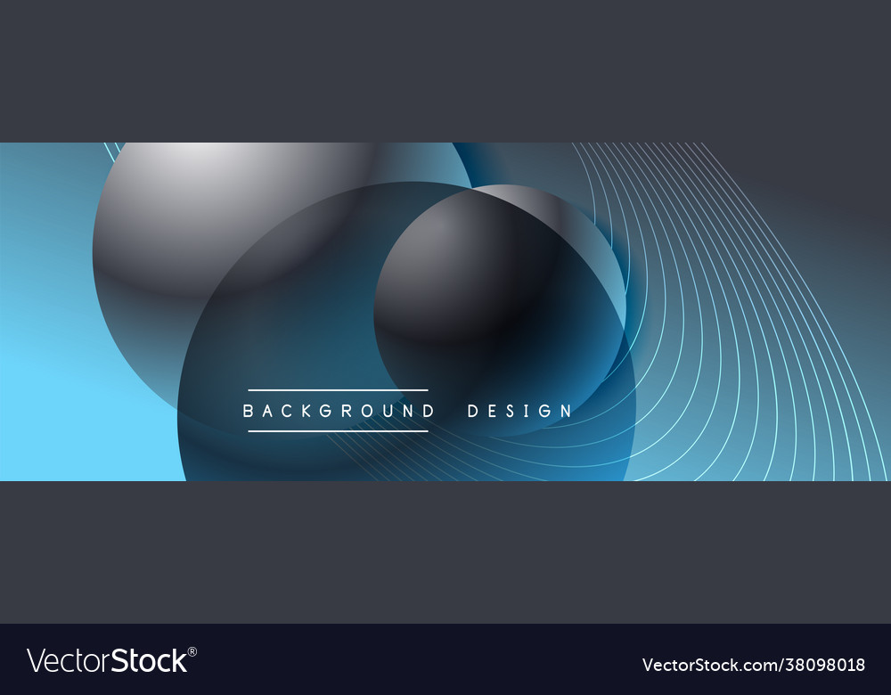 Gradient circles with shadows techno vector image Gradient circles with shadows techno
