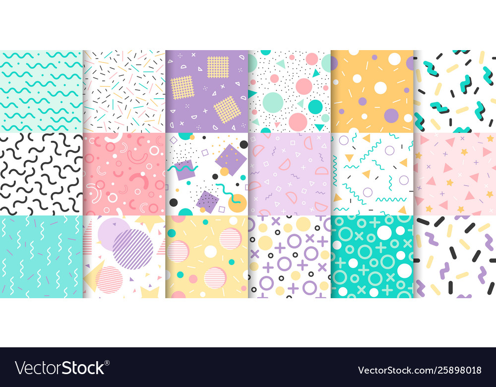 Memphis Geometric Pattern Set