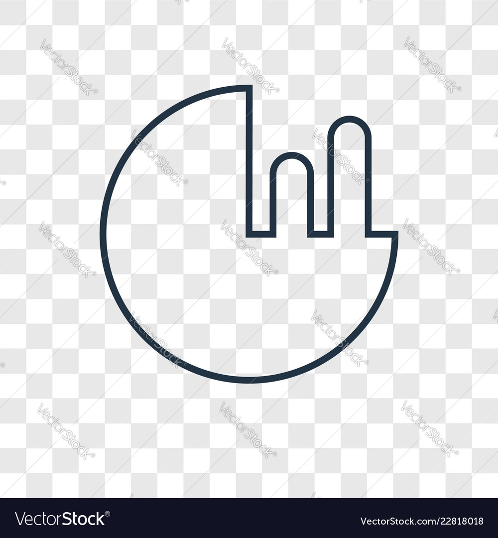 Pie chart concept linear icon isolated