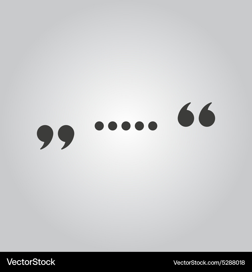Quotation Mark Icon Royalty Free Vector Image - VectorStock