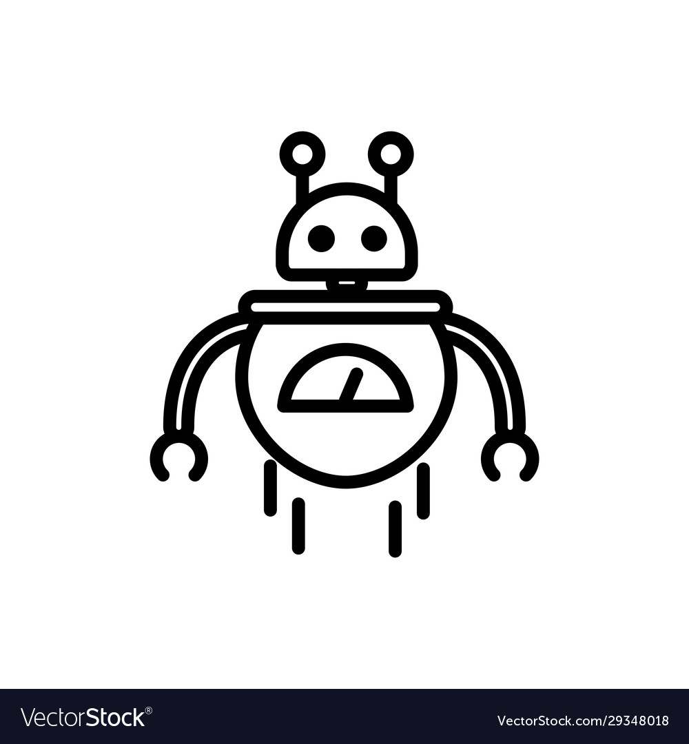 Robot electronic character artificial machine Vector Image