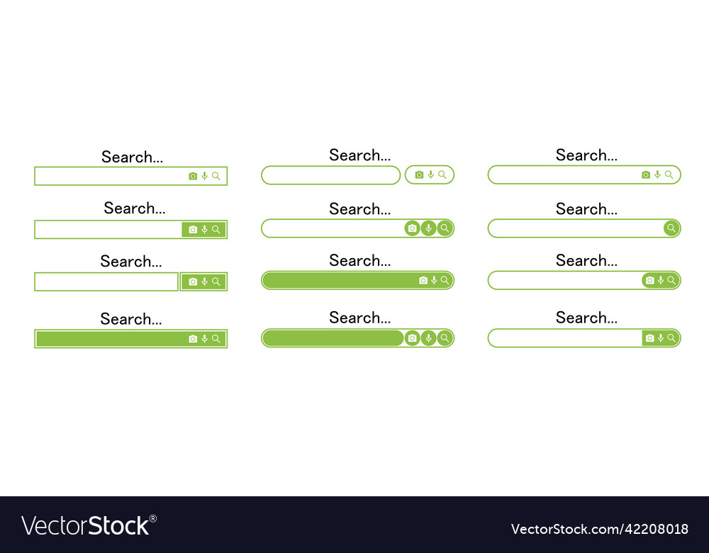 Search bar design element for website vector image Search bar design element for website