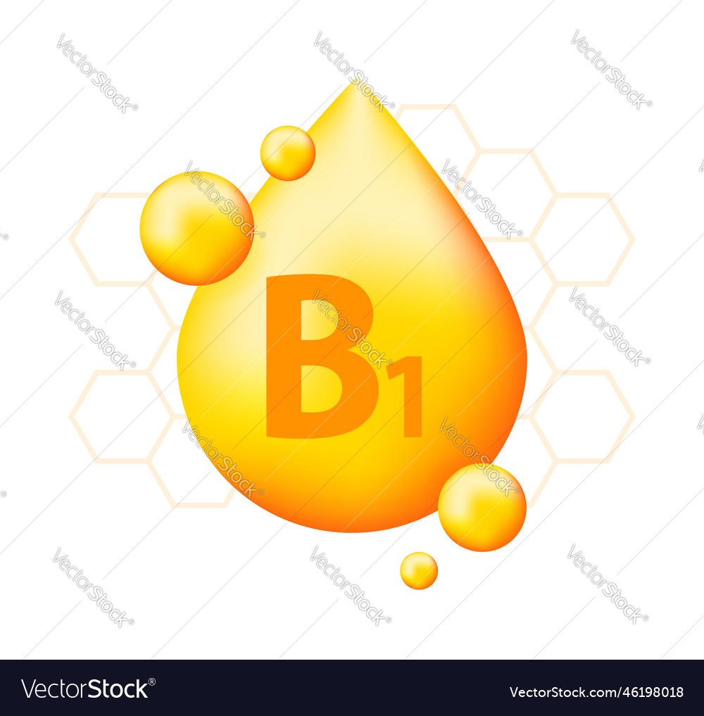 Vitamin b1 with realistic drop particles