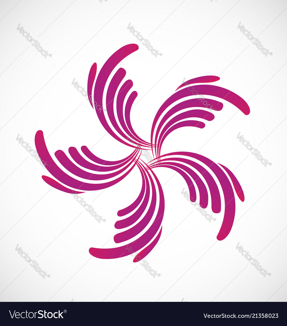 Abstract swirly flower shape