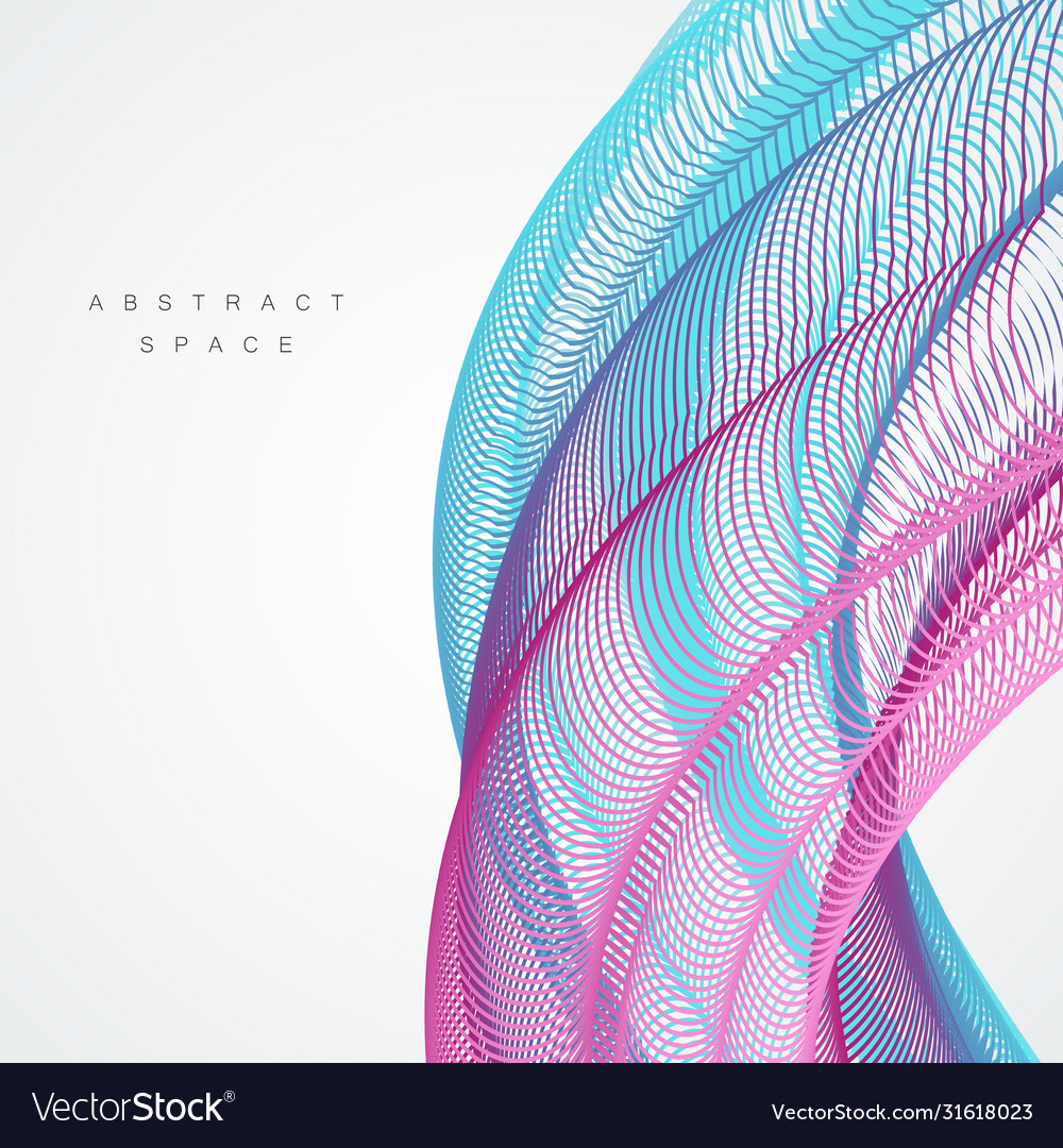 Abstract wave digital element for design and color vector image Abstract wave digital element for design and color