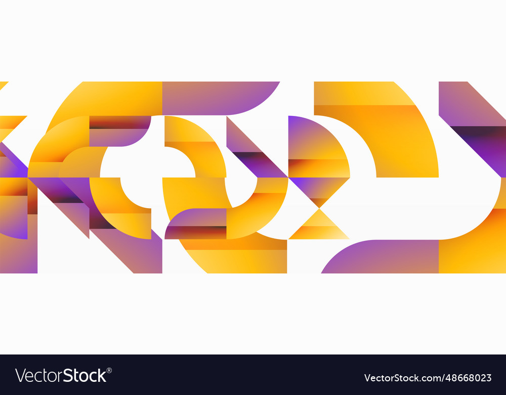 Assorted geometric shapes unite in a minimalistic