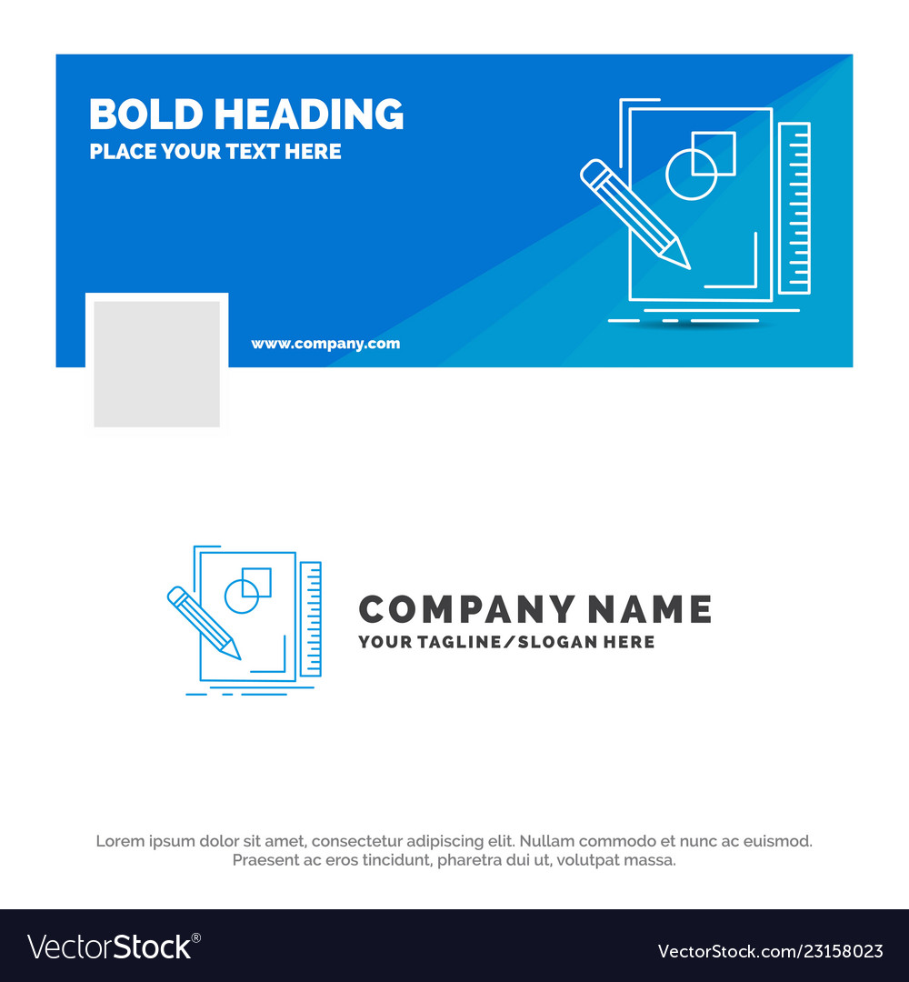 Blue business logo template for sketch sketching