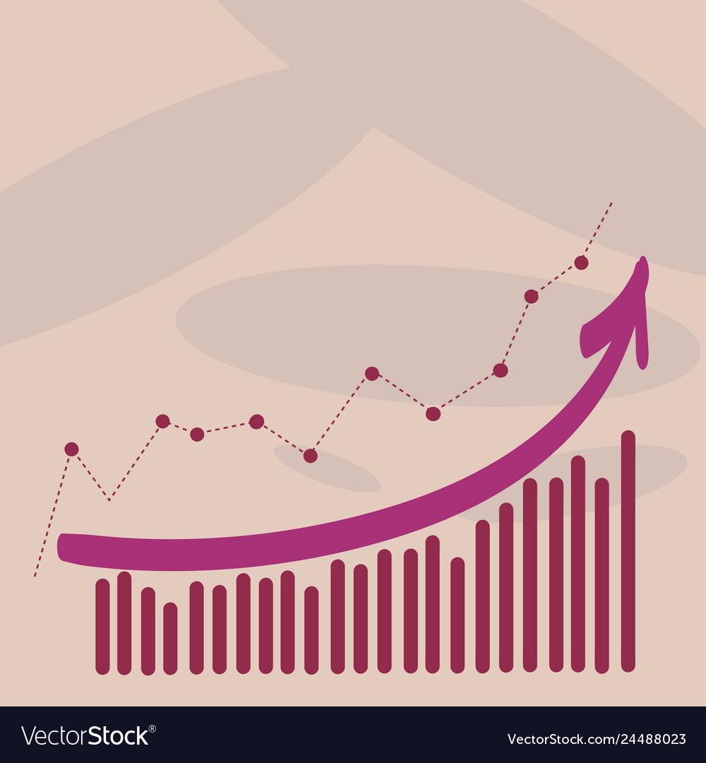 Combination column and line graphic chart