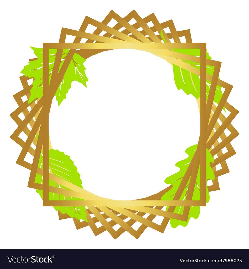 Frame for text design with leaves