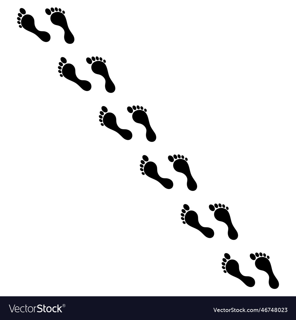 Human footprints icon vector image Human footprints icon