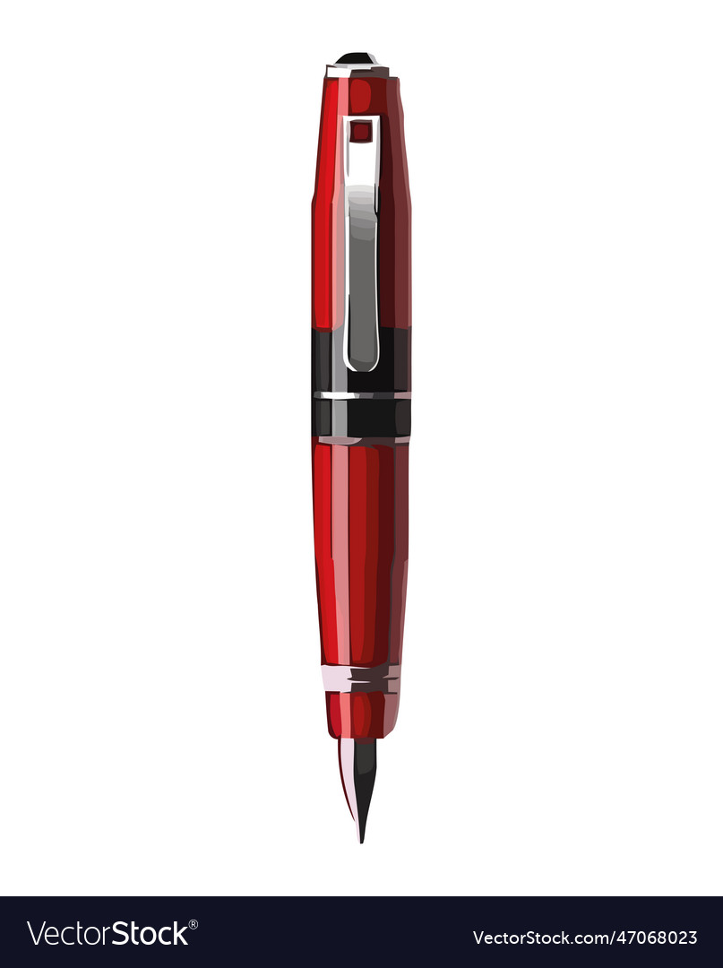 Metallic ballpoint pen Royalty Free Vector Image